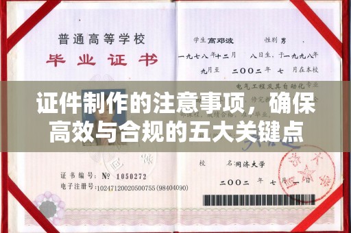 太湖证件制作的注意事项，确保高效与合规的五大关键点